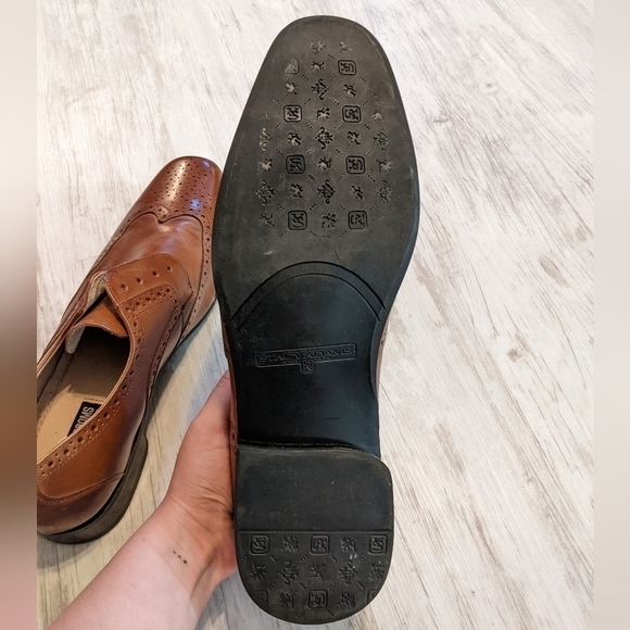 Stacy Adams Genuine Brown Leather‎ Oxford Men's Dress Shoes Size 11M - Picture 5 of 10